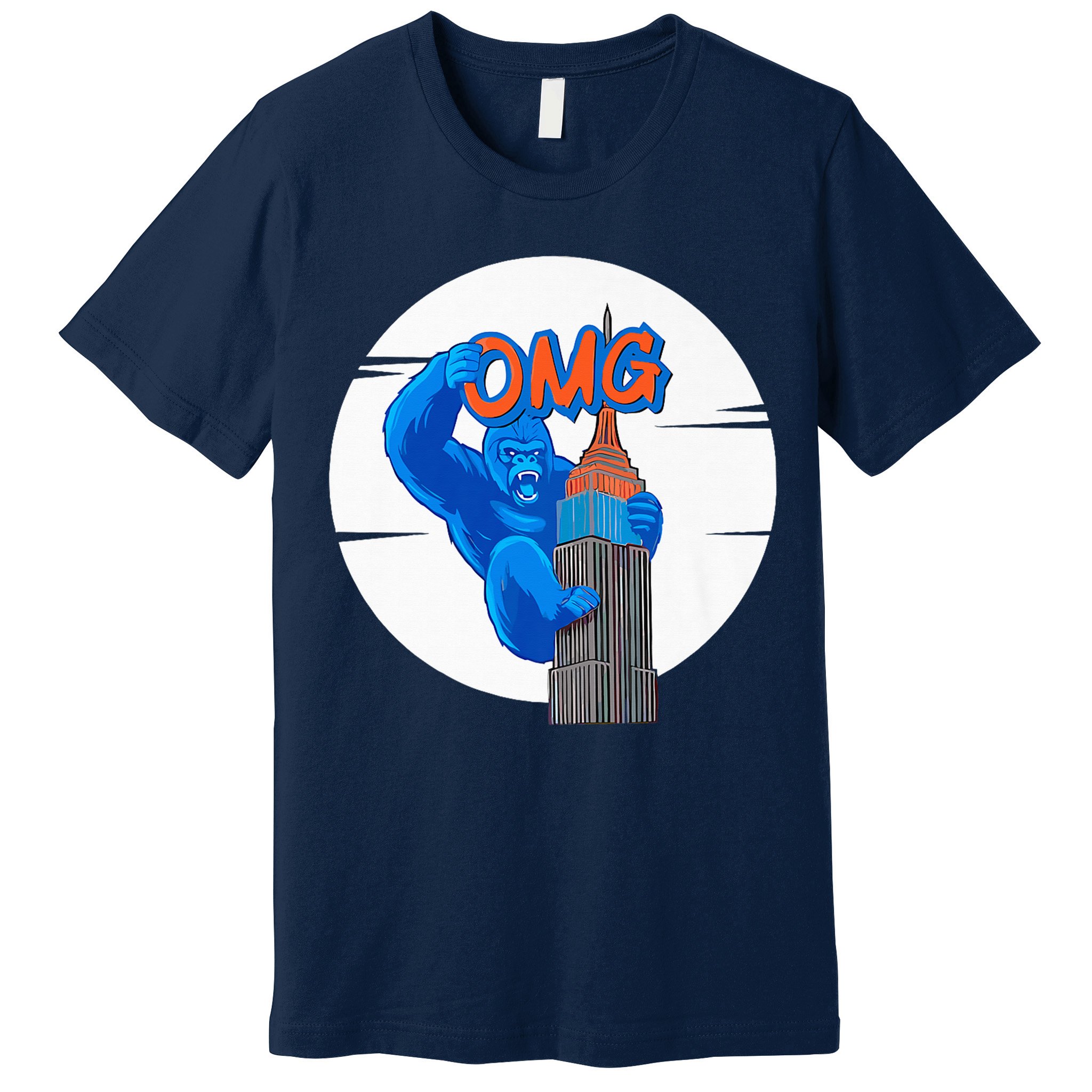 New York Omg Gorilla Top Tower Premium T-Shirt
