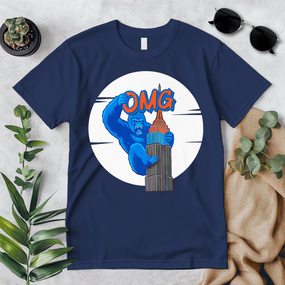 New York Omg Gorilla Top Tower Premium T-Shirt