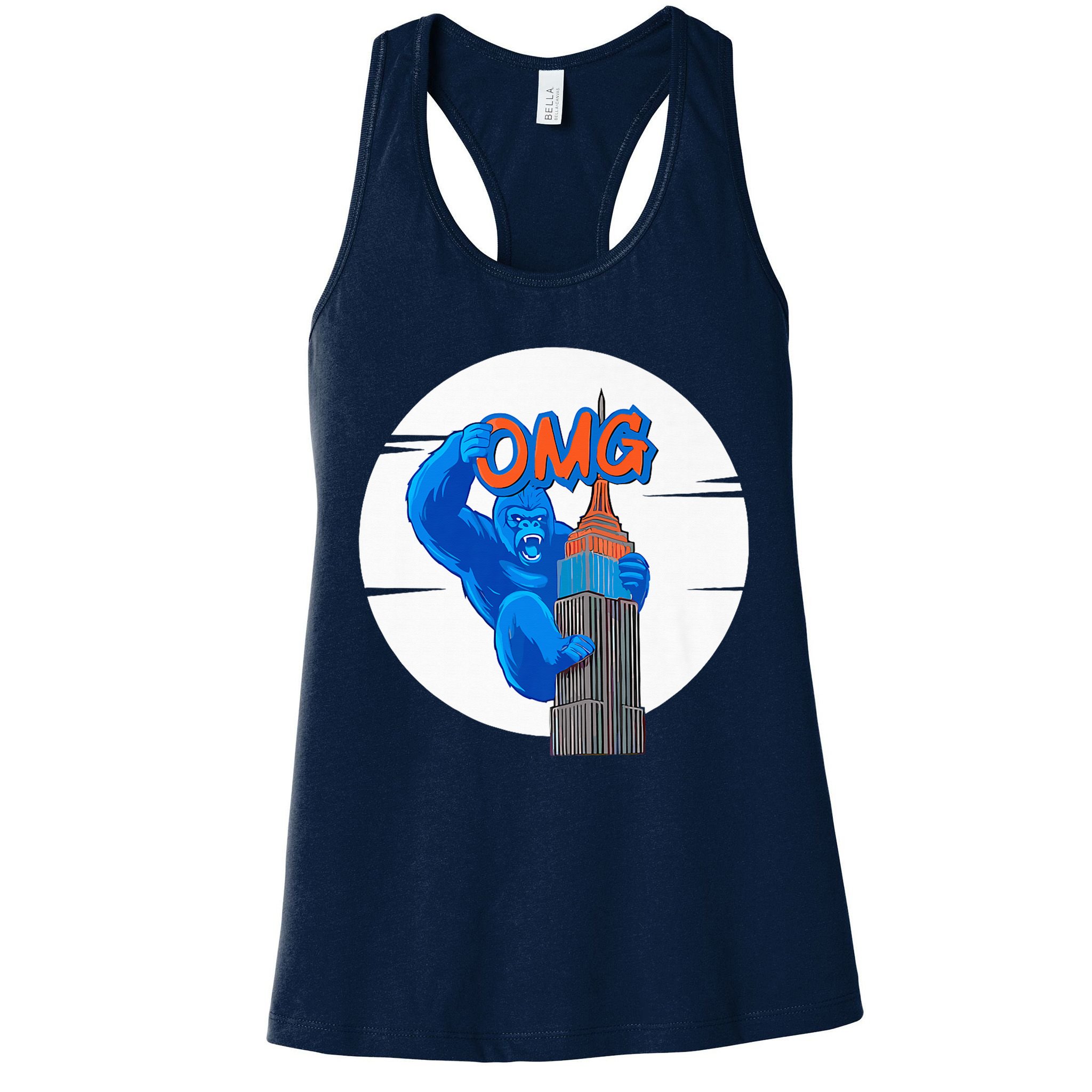 New York Omg Gorilla Top Tower Womens Tank Top