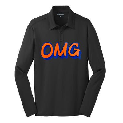 New York Omg Top Aligned Silk Touch Performance Long Sleeve Polo