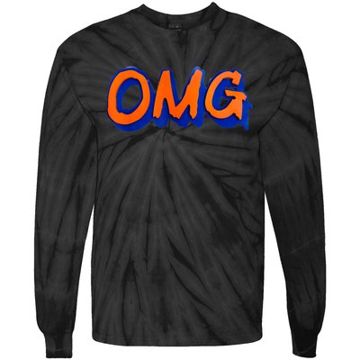 New York Omg Top Aligned Tie-Dye Long Sleeve Shirt