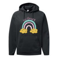 Nine Year Old Rainbow 9th Birthday Gifts For Girls 9 Bday Performance Fleece Hoodie