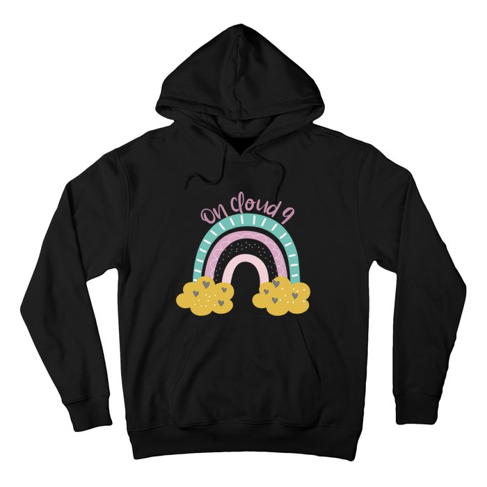 Nine Year Old Rainbow 9th Birthday Gifts For Girls 9 Bday Hoodie