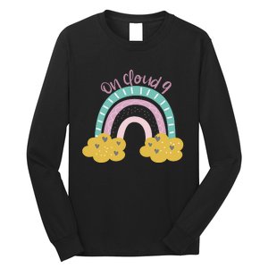 Nine Year Old Rainbow 9th Birthday Gifts For Girls 9 Bday Long Sleeve Shirt