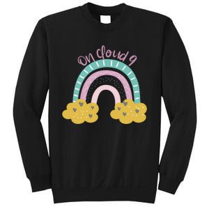 Nine Year Old Rainbow 9th Birthday Gifts For Girls 9 Bday Sweatshirt