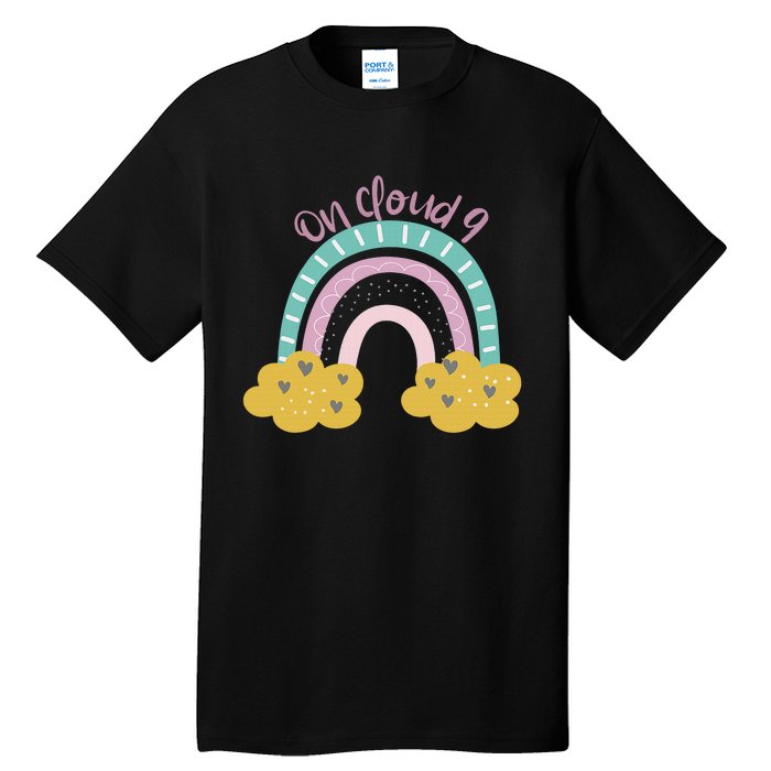 Nine Year Old Rainbow 9th Birthday Gifts For Girls 9 Bday Tall T-Shirt