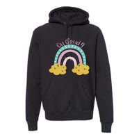 Nine Year Old Rainbow 9th Birthday Gifts For Girls 9 Bday Premium Hoodie