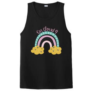 Nine Year Old Rainbow 9th Birthday Gifts For Girls 9 Bday PosiCharge Competitor Tank