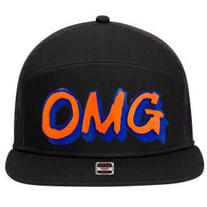 New York Omg Top Aligned 7 Panel Mesh Trucker Snapback Hat