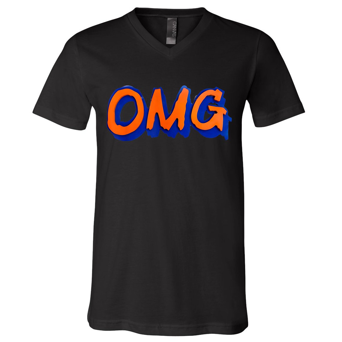 New York Omg Top Aligned V-Neck T-Shirt