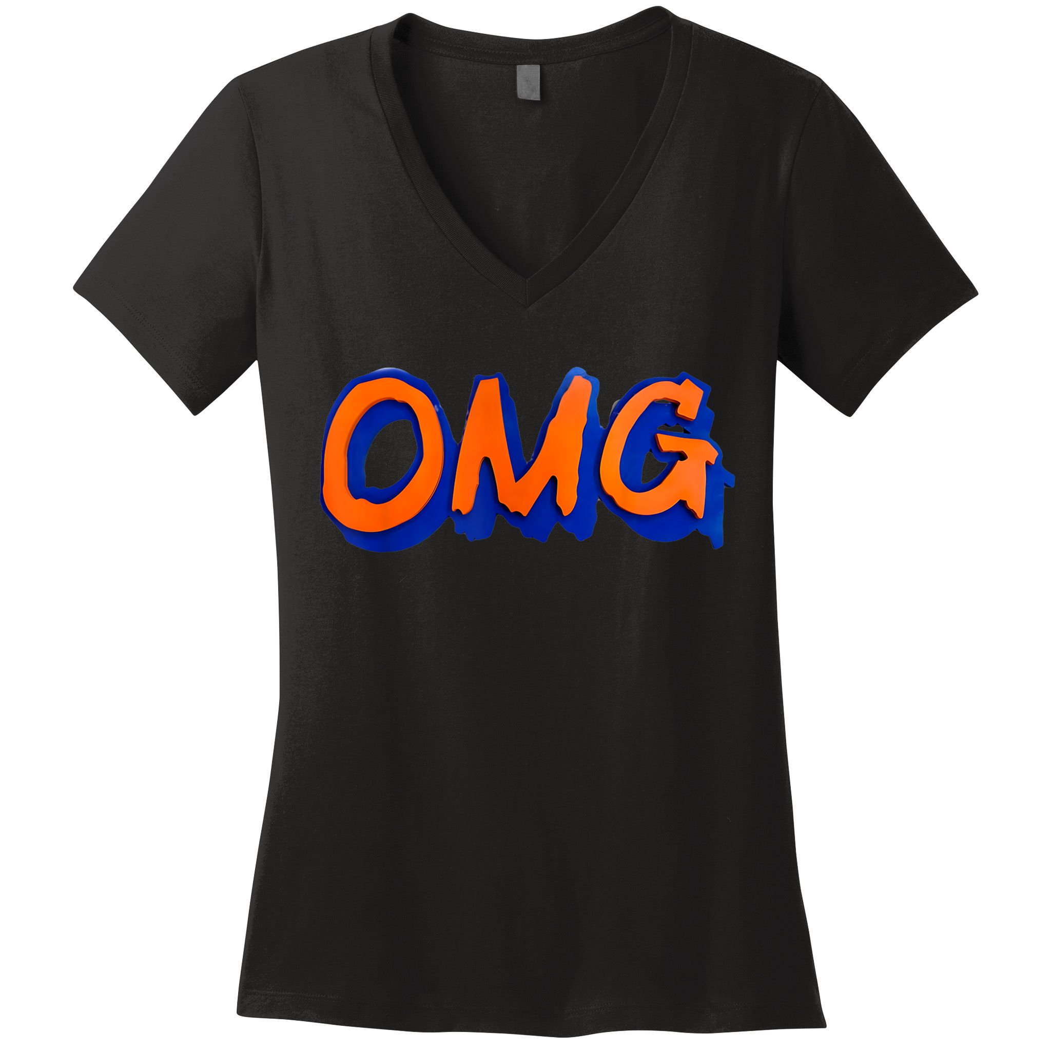 New York Omg Top Aligned Women's V-Neck T-Shirt