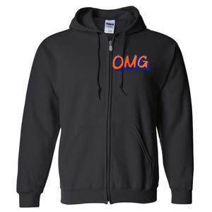 New York Omg Top Aligned Full Zip Hoodie