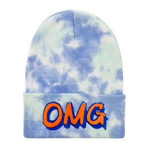 New York Omg Top Aligned Tie Dye 12in Knit Beanie