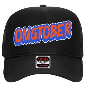 New York Omgtober Baseball Fans High Crown Mesh Back Trucker Hat