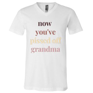 Now YouVe Pissed Off Grandma Political Protest Rally March V-Neck T-Shirt