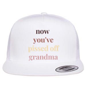 Now YouVe Pissed Off Grandma Political Protest Rally March Flat Bill Trucker Hat