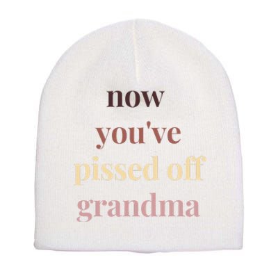 Now YouVe Pissed Off Grandma Political Protest Rally March Short Acrylic Beanie