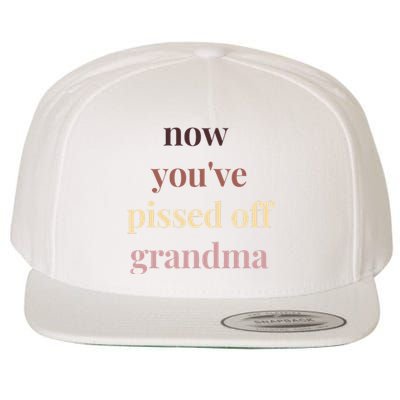 Now YouVe Pissed Off Grandma Political Protest Rally March Wool Snapback Cap