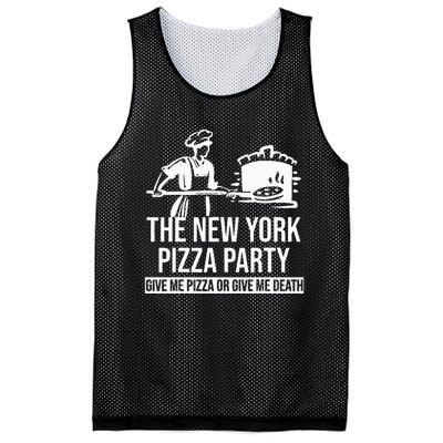 New York Pizza Party Give Me Pizza or Give Me Death Funny Mesh Reversible Basketball Jersey Tank