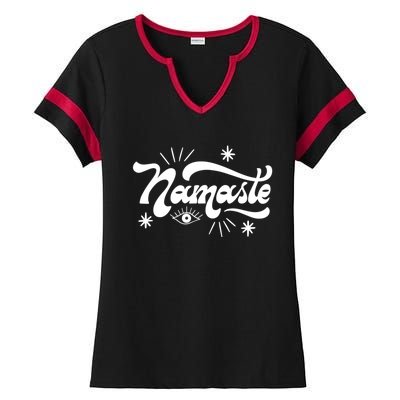 Namaste Yoga Premium Meaningful Gift Ladies Halftime Notch Neck Tee