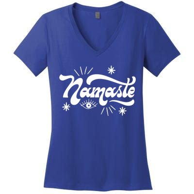 Namaste Yoga Premium Meaningful Gift Women's V-Neck T-Shirt