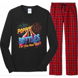 New Year Party Poppin Bottles For The New Year Celebration Gift Long Sleeve Pajama Set