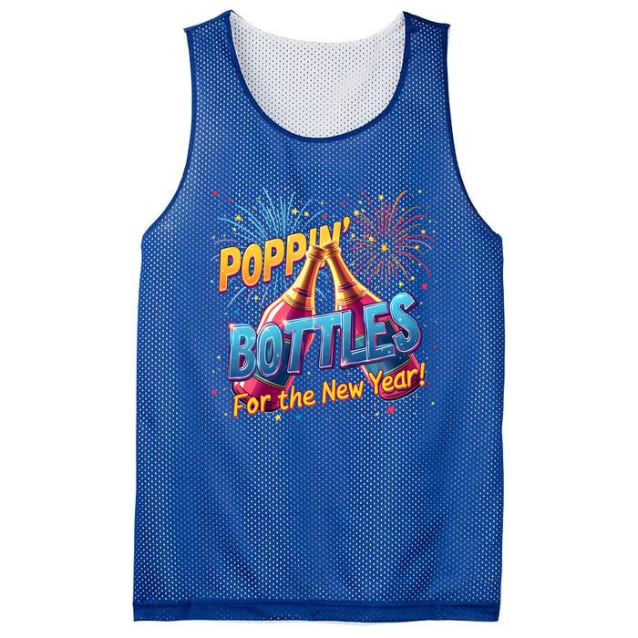 New Year Party Poppin Bottles For The New Year Celebration Gift Mesh Reversible Basketball Jersey Tank