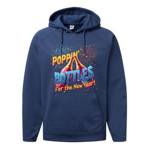 New Year Party Poppin Bottles For The New Year Celebration Gift Performance Fleece Hoodie