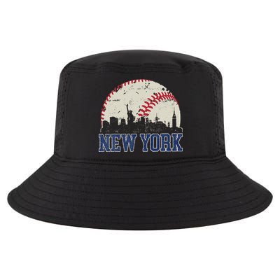 New York Retro Baseball Lover Met At Game Day Cool Comfort Performance Bucket Hat