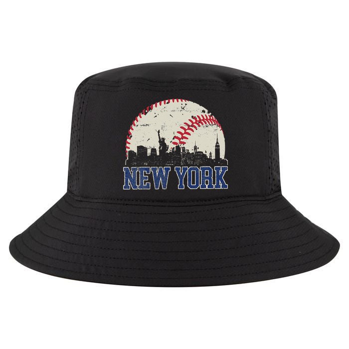 New York Retro Baseball Lover Met At Game Day Cool Comfort Performance Bucket Hat