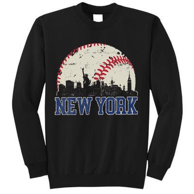 New York Retro Baseball Lover Met At Game Day Sweatshirt