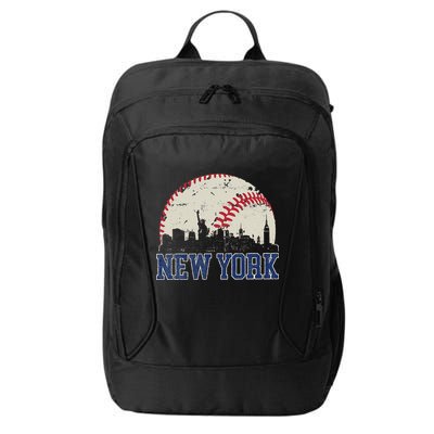 New York Retro Baseball Lover Met At Game Day City Backpack