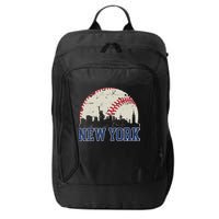 New York Retro Baseball Lover Met At Game Day City Backpack