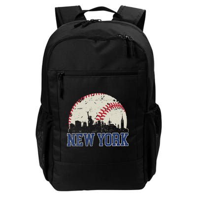New York Retro Baseball Lover Met At Game Day Backpack