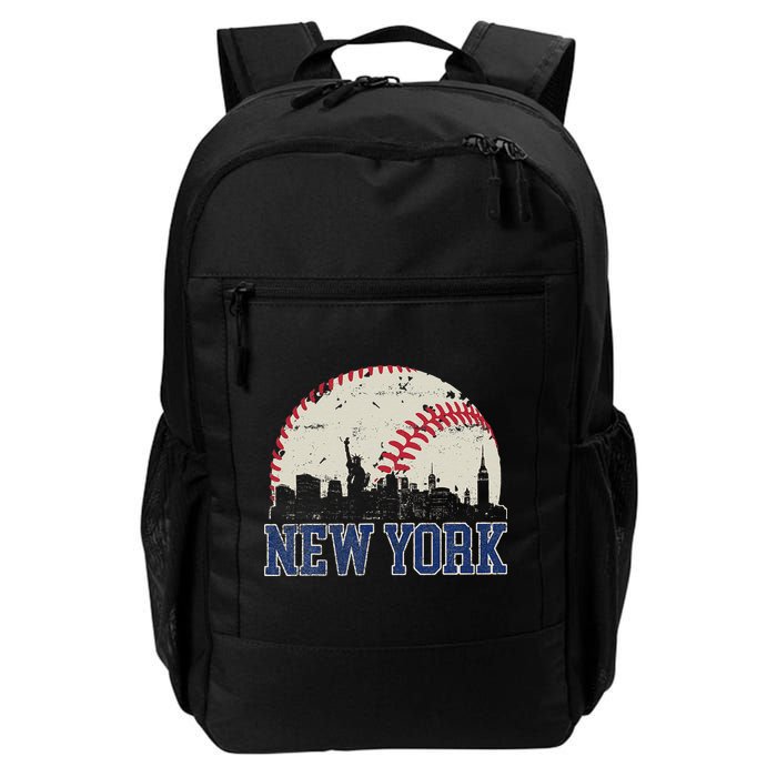 New York Retro Baseball Lover Met At Game Day Backpack
