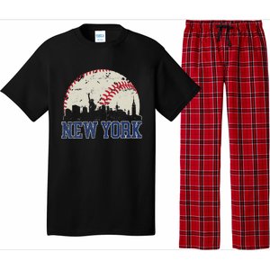 New York Retro Baseball Lover Met At Game Day Pajama Set