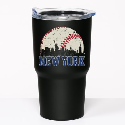New York Retro Baseball Lover Met At Game Day Tumbler
