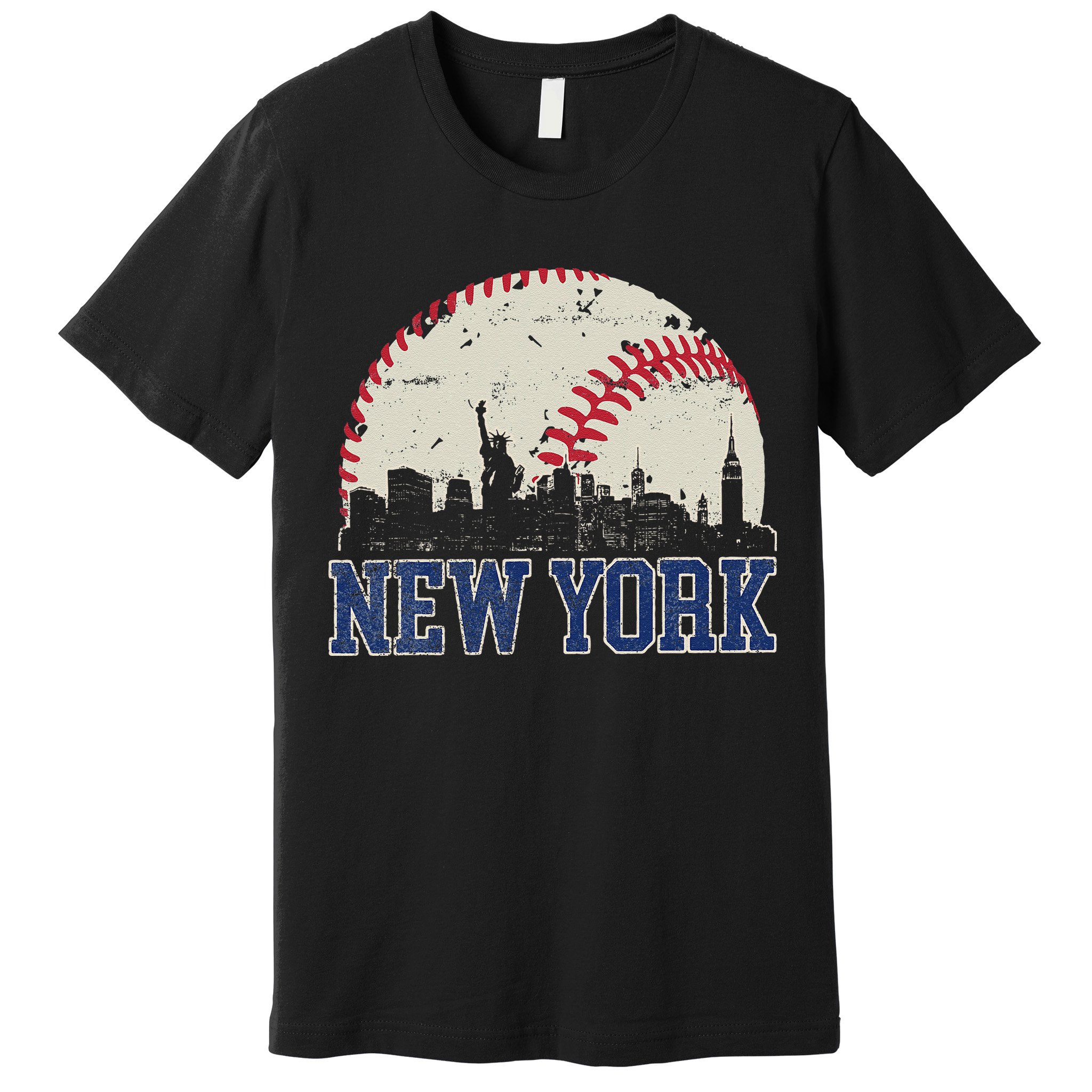 New York Retro Baseball Lover Met At Game Day Premium T-Shirt