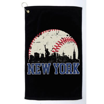 New York Retro Baseball Lover Met At Game Day Golf Towel