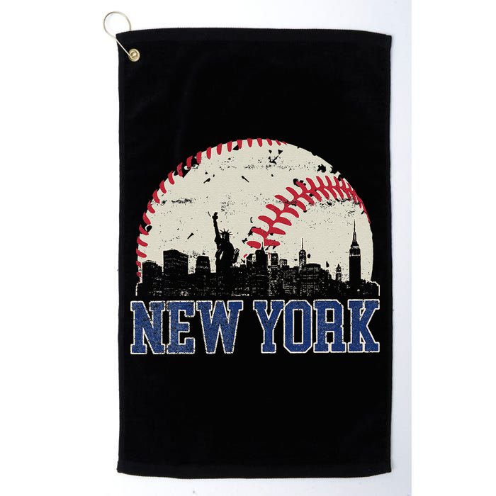 New York Retro Baseball Lover Met At Game Day Golf Towel