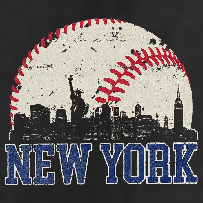 New York Retro Baseball Lover Met At Game Day Golf Towel