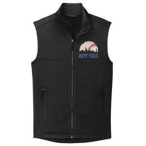 New York Retro Baseball Lover Met At Game Day Collective Smooth Fleece Vest