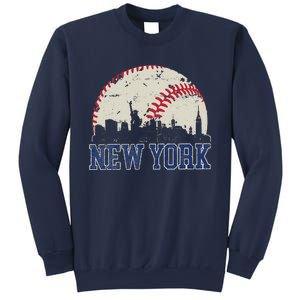 New York Retro Baseball Lover Met At Game Day Sweatshirt