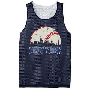 New York Retro Baseball Lover Met At Game Day Mesh Reversible Basketball Jersey Tank