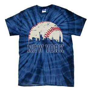 New York Retro Baseball Lover Met At Game Day Tie-Dye T-Shirt