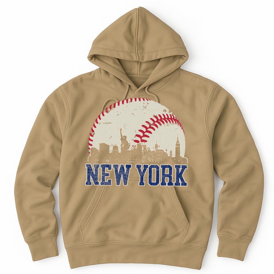 New York Retro Baseball Lover Met At Game Day Hoodie