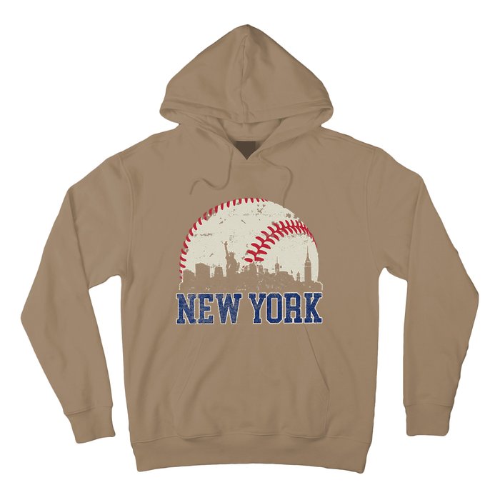 New York Retro Baseball Lover Met At Game Day Hoodie