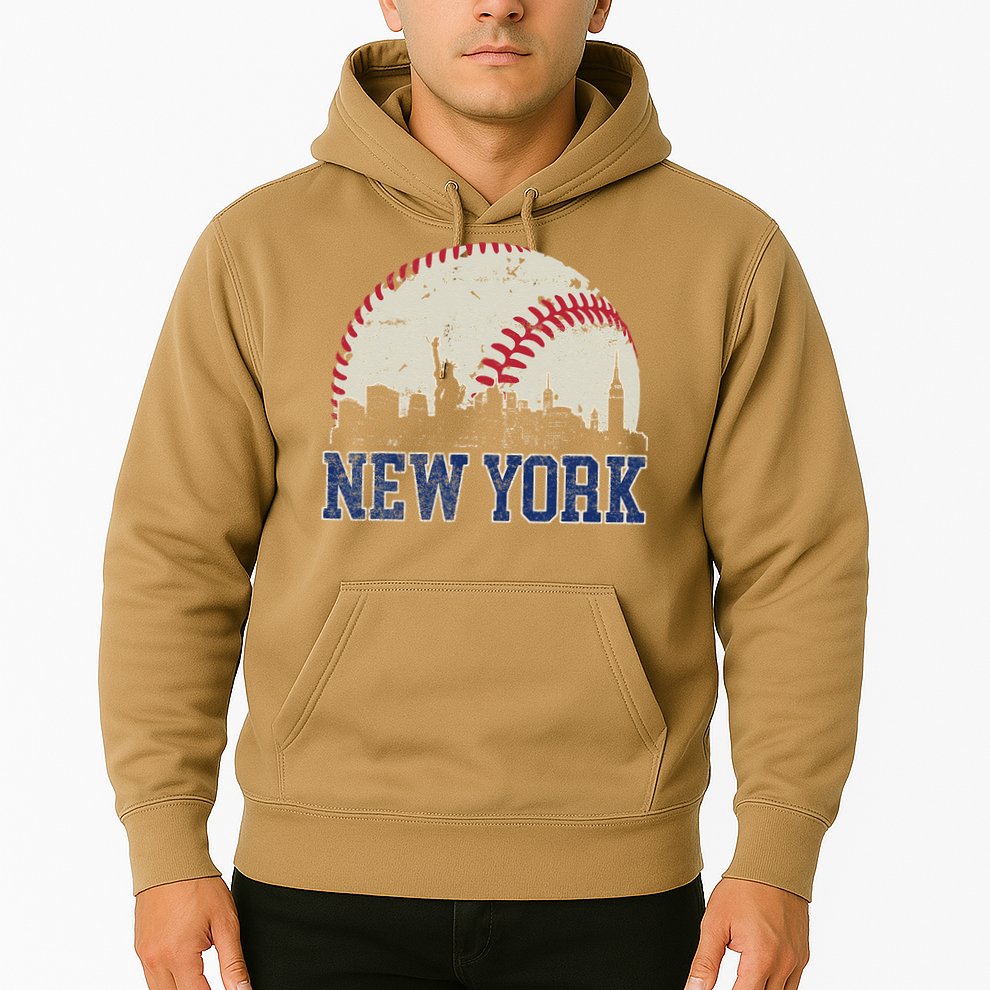 New York Retro Baseball Lover Met At Game Day Hoodie
