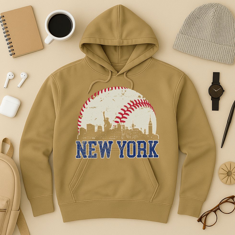 New York Retro Baseball Lover Met At Game Day Hoodie