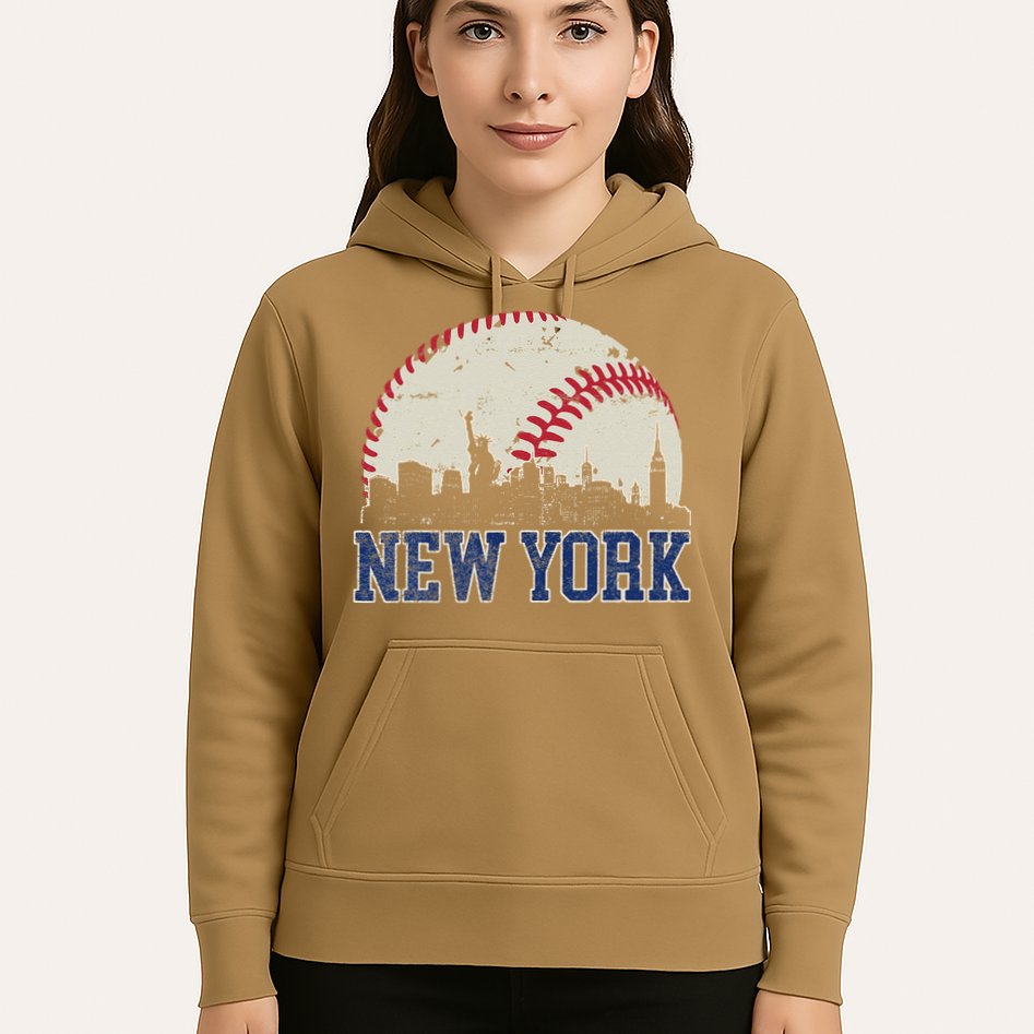 New York Retro Baseball Lover Met At Game Day Hoodie
